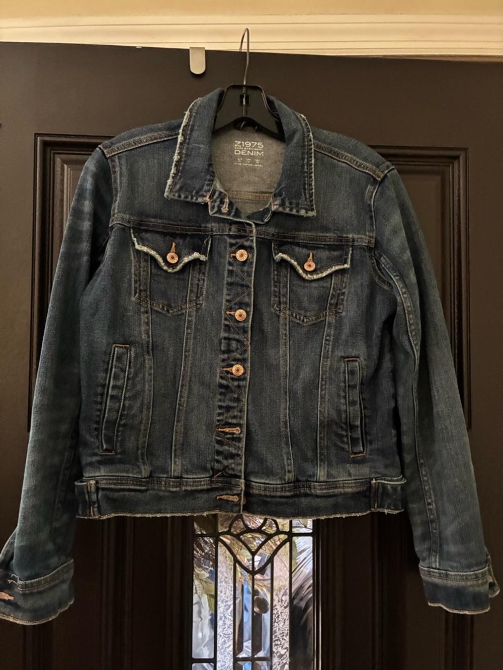 Zara Blue Denim Ladies Jacket with Button Front